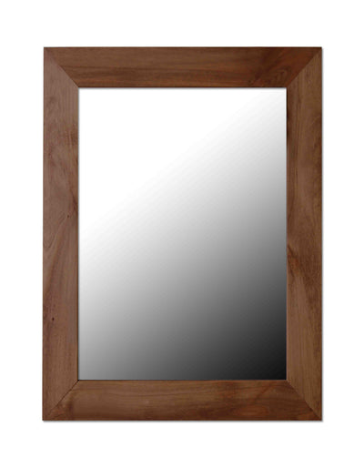 1 of 3:Home Basics Contemporary Rectangle Wall Mirror, Mahogany 