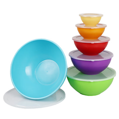 2 of 4:Home Basics 12 Piece Nesting Plastic Bowl Set, Multi-Color 