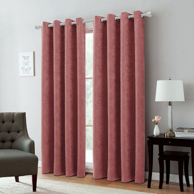 8 of 10:Andy Ogee Room Darkening Curtain Grommet Window Panel, 54x84 Inches 