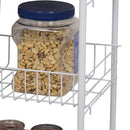 5 of 5:Home Basics 4 Tier Steel Kitchen Trolley, White, 34x14x9 Inches 