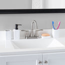 4 of 5:Home Basics Loft 4 Piece Ceramic Bath Accessory Set, White 