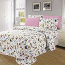4 of 4:Essentials Neutral 4 & 6 Piece Printed Wrinkle-Free Sheet Set, Butterflies 
