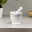 5 of 5:Home Basics Marble Mortar and Pestle, White 