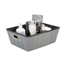2 of 4:Simplify Medium Herringbone Grommet Shelf Tote in Grey 