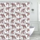 1 of 1:Gwen 13-Piece Elephant Canvas Shower Curtain, 70x72 Inches 