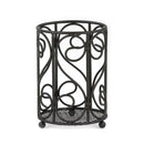 4 of 6:Porte-couverts en acier Home Basics Scroll Collection, noir, 6,75 x 5 pouces 