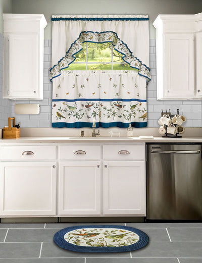 2 of 3:Love Birds Tier & Swag Kitchen Curtain Set, 57x36 & 57x30 Inches 