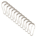 1 of 4:Bath Bliss 12 Pack Carabiner Shower Curtain Roller Rings in Satin 