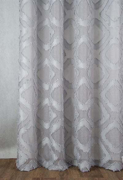 16 of 27:Ariana Clipped Doily Grommet Window Panel, 54x84 Inches 