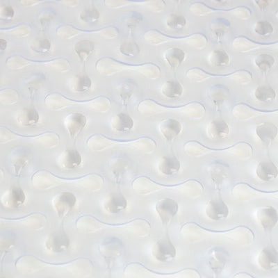 3 of 4:Home Basics Anti-Slip Plastic Oval  Bath Mat with Back Suction Cups, Clear 