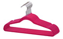 1 of 3:Cintres en velours Home Basics, lot de 10, fuchsia 