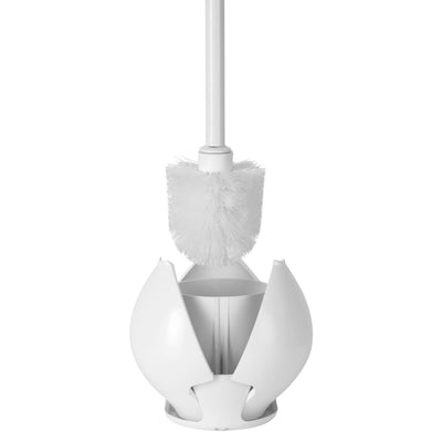 2 of 3:Bath Bliss Firm Grip Tulip Toilet Bowl Brush in White 