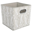 2 of 4:Home Basics Weave Collapsible Non-Woven Storage Bin with Grommet Handle, Taupe 