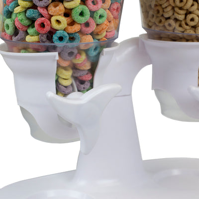 3 of 5:Home Basics Double Cereal Dispenser, White 