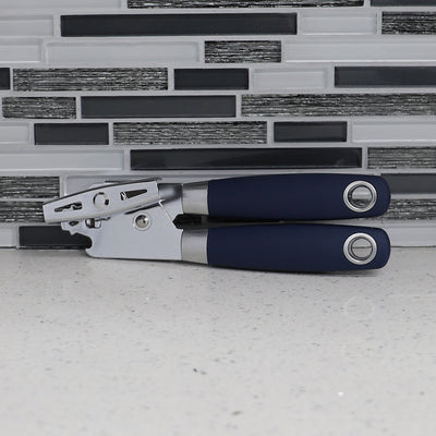 4 of 4:Home Basics Meridian Stainless Steel Can Opener, Indigo 