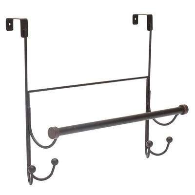 1 of 4:Home Basics Over the Door Hook with Towel Bar, Oil-Rubbed Bronze 