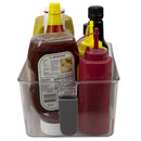3 of 6:Grand bac de rangement coulissant en plastique Home Basics avec poignée souple, transparent 