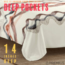 19 of 28:PREMIUS Zoey Soft Wrinkle-Free Microfiber Sheet Set, Beige 
