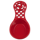 3 of 5:Home Basics Soporte para cuchara de gallo de hierro fundido, rojo 