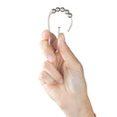 2 of 4:Bath Bliss 12 Pack Carabiner Shower Curtain Roller Rings in Satin 