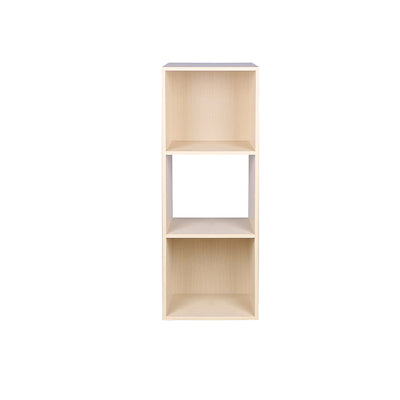 1 of 1:Home Basics Open and Enclosed  3 Cube MDF Storage Organizer, Oak 