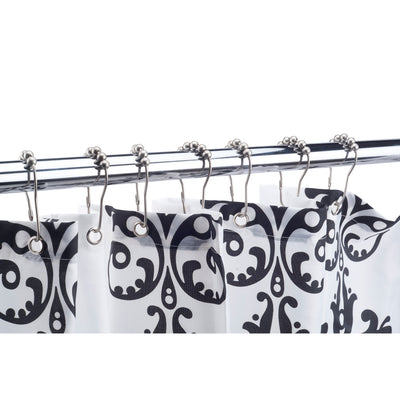 2 of 2:Bath Bliss 12 Pack Shower Curtain Rings in Satin Nickel 