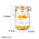 3 of 3:Home Basics 34 oz. Glass Pickling Jar with Wire Bail Lid and Rubber Seal Gasket 