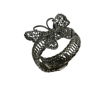 2 of 2:Butterfly Decorative One Piece Window Curtain Tieback, Silver 