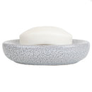 3 of 5:Home Basics Crackle Juego de accesorios de baño de cerámica de 4 piezas, gris 