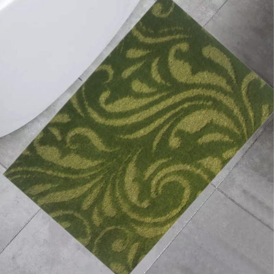 19 of 23:Manchester Scroll Design Non-Slip Soft Bath Rug, 18x30 Inches 