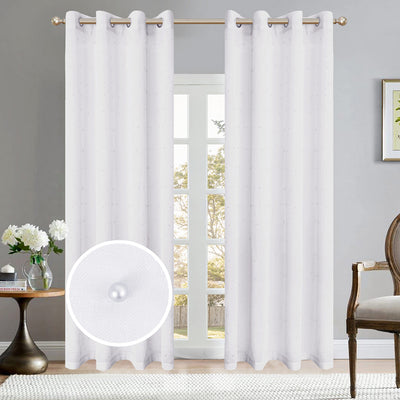 7 of 7:Pearl Design Sheer Grommet Window Panel, 54x84 Inches 