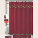 1 of 1:Louissa 18 Piece Embroidered Bath Rug with Towel Set, Burgundy 