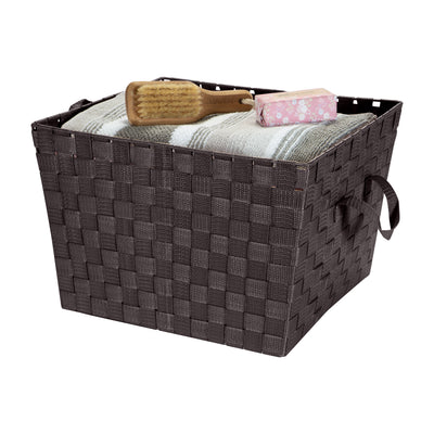 2 of 4:Simplify Large Woven Storage Bin in Chocolate 