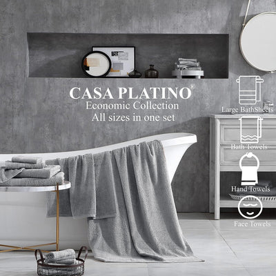 38 of 40:Ensemble de serviettes 24 pièces 100 % coton Casa Platino 