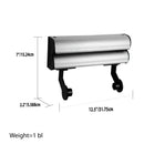 6 of 6:Home Basics Stainless Steel Paper Towel Holder with Integrated Wrap Dispenser 