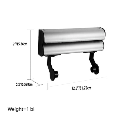 6 of 6:Home Basics Stainless Steel Paper Towel Holder with Integrated Wrap Dispenser 