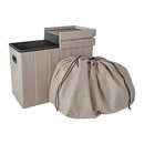 1 of 4:Simplify otomana plegable con tapa abatible en color natural 