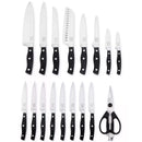 3 of 4:Chicago Cutlery Juego de bloques de madera para cuchillos de cocina forjados, 18 piezas, negro y plateado 