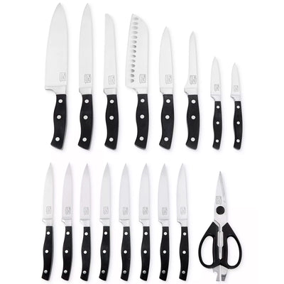 3 of 4:Chicago Cutlery Juego de bloques de madera para cuchillos de cocina forjados, 18 piezas, negro y plateado 