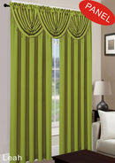 3 of 3:Rideaux et cantonnières texturés en jacquard Leah, sauge 