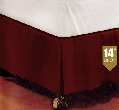 2 of 2:Kennedy Tailored Platform Top Bed Skirt, Burgundy 
