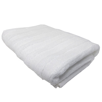 1 of 1:Feather And Stitch Zero Twist Bath Sheet, 30x58 Inches, White 