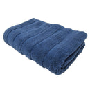 1 of 1:Feather And Stitch Zero Twist Bath Sheet, 30x58 Inches, Light Navy 