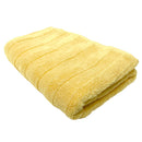 1 of 1:Feather And Stitch Zero Twist Bath Sheet, 30x58 Inches, Yellow 