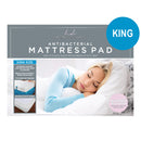 5 of 5:Home Details Antibacterial Easy-Fit Mattress Pad, Fits 15 Inches Deep, White 
