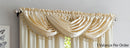 2 of 3:Bridget Crushed Satin Rod Pocket Panel and Waterfall Valance Window Treatments, Beige 