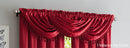 2 of 3:Bridget Crushed Satin Rod Pocket Panel and Waterfall Valance Window Treatments, Red 