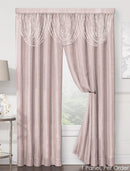 2 of 2:Luna Mesh Metallic Rod Pocket Window Panel and Valance Treatments, Rose 
