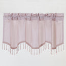 3 of 3:Gina Panneau de fenêtre et cantonnière en fausse toile métallique avec passe-tringle, rose 