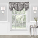 3 of 3:Charlotte Floral Design Rod Pocket Window Panel And Valance Treatments, Grey 